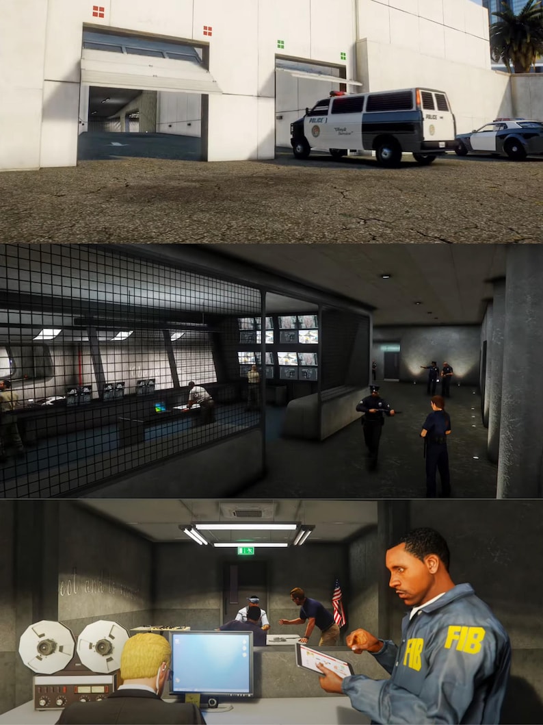 Fivem LSPD HQ MLO | Modern Police Department Interior Near Courthouse ...