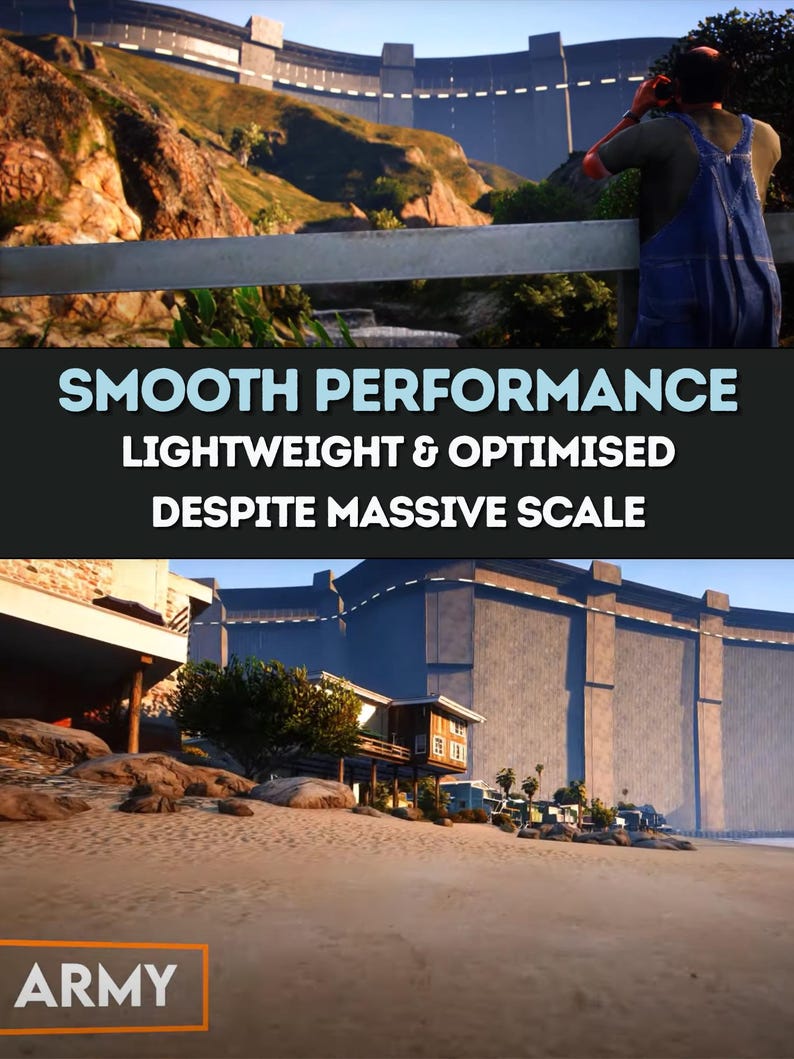 Fivem Border Wall Map | Largest MLO Expansion Dividing City and County ...