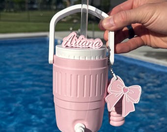Personalized 3D Printed Can Cooler with Straw | Coquette Drink Holder