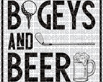 Bogeys and Beer SVG PNG | Funny Golf Patch Design | Golf Lover Digital File for Cricut, Laser, CNC, Vinyl