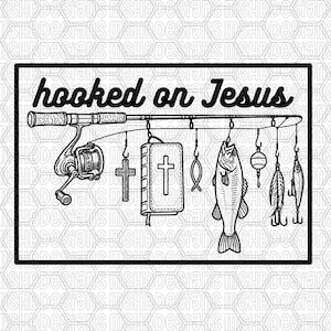 christian cross like fish hook vector Fisherman Cross Svg