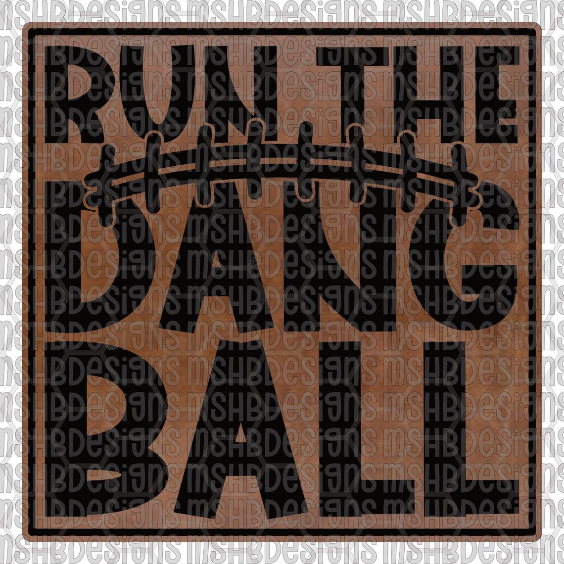 Run the Dang Ball SVG PNG PDF Eps Dxf – Football Outline Patch Design ...