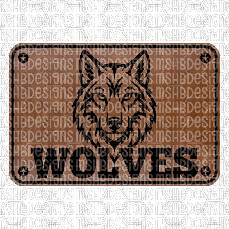 Wolves SVG Png Pdf Dxf Eps | School Mascot Patch Design | Digital ...