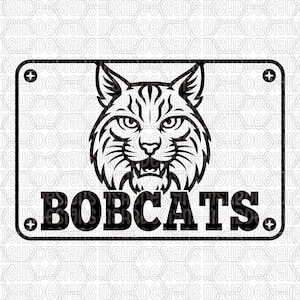 Bobcats SVG png pdf dxf eps | School Mascot Patch Design | Digital Download for DTF Sublimation Laser Engraving | MSHB Designs