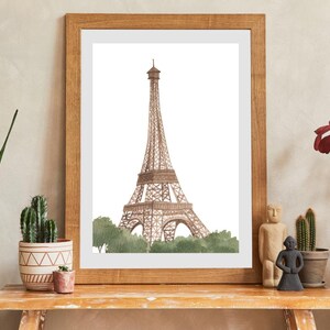 Simple and Minimalistic Eiffel Tower, Eiffel Tower Poster, Paris Poster, Eiffel Tower Print, Home decor, Paris Wall Art
