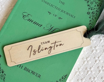 Team Wooden Bookmarks | Book Series Literary Gift for Readers & Book Lovers | Best Friend Sister Roommate Mom Book Club Basket