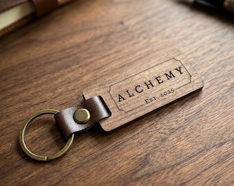 Alchemy Keychain | Laser Cut Wooden Keychain | Literary Gift for Readers & Book Lovers | Customized Best Friend Sister Roommate Mom
