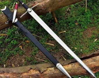 Réplica de espada Ranger hecha a mano con vaina y cuchillo: espada medieval de fantasía coleccionable, arma de exhibición para cosplay, regalo para él.