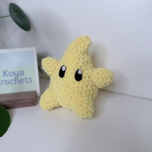 Crochet Luma Plushie, Handmade Star Amigurumi, Super Mario Galaxy Inspired Galaxy Star Gift, Soft Chunky Yarn Star Plush