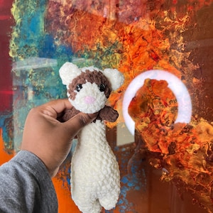 Crochet Weighted Ferret Plushie