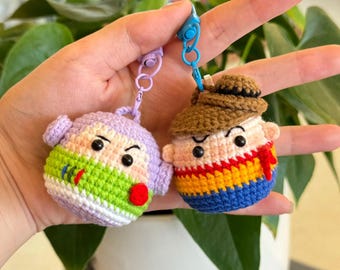 BuzzLight Year Woody Keychain, Amigurumi, Keychain, Gift