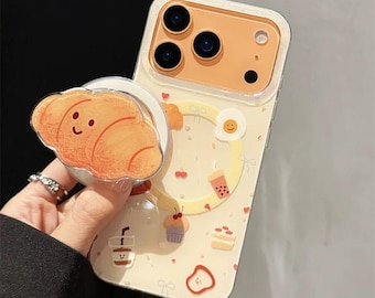 Etui Jelly Cat Croissant Magsafe na iPhone'a, iPhone 17, iPhone 17 Pro, iPhone 17 Promax