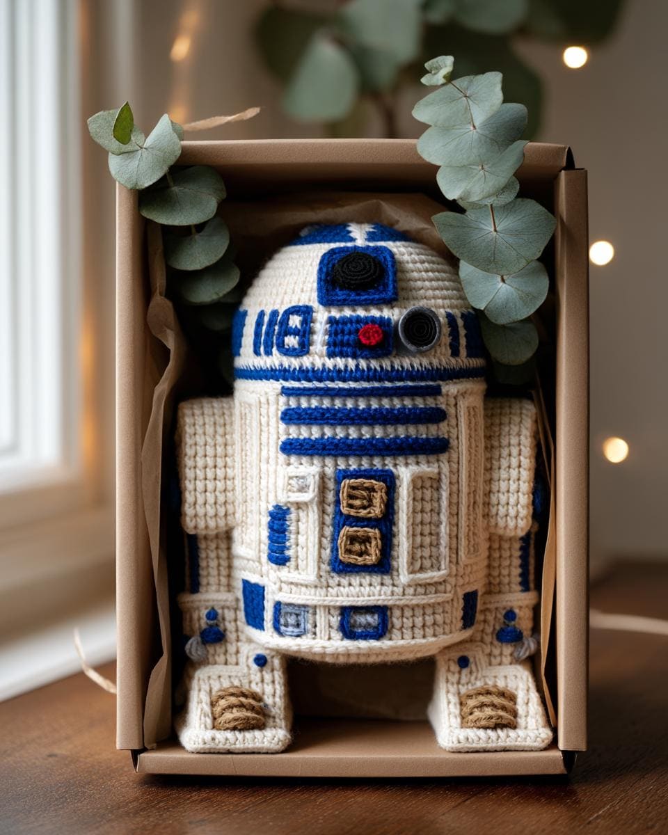 R2-D2 Crochet Pattern – Star Wars Amigurumi PDF Tutorial – Beginner Friendly Droid Toy Pattern – Geeky Gift Idea – DIY Crochet Star Wars
