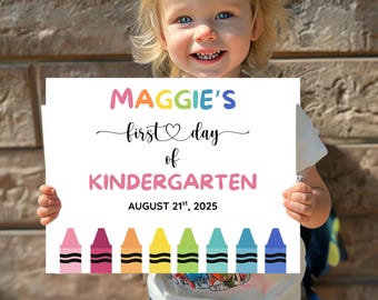 Editable First Day of School Sign, First Day of Kindergarten sign school printable sign, Last day of school sign chalkboard
