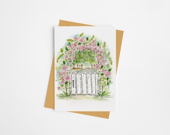 Notecard -  Arch Trellis