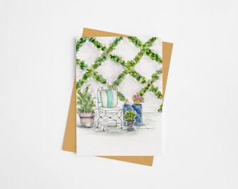 Notecard -  Lattice Trellis