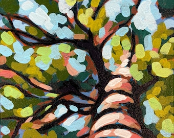 Up Through the Trees 8x10 Original Acrylic Painting