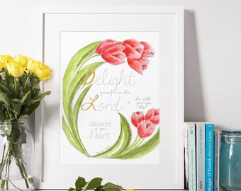 Delight Yourself in the Lord Print from The Redeemer Project by Barbara German