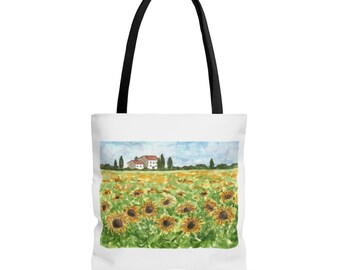 Tuscany Sunflowers Tote Bag
