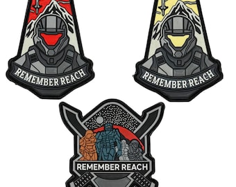 3 PC PVC Reach ODST Legendary Tactical Patch 3.50 inch - Hook Fastener Backing