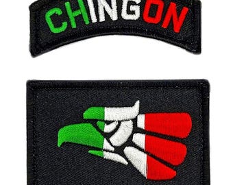 Mexico Chingon eagle Patch [2PC Bundle - Hook Fastener Backing - UM3]