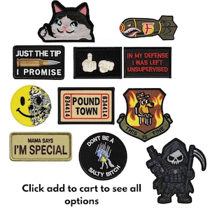 Funny meme embroidered patches, military tactical morale patch with hook fastener no loop, cute patches for backpacks, military uniforms