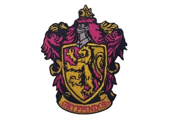C&D Visionary 6444256329708 Harry Potter Gryffindor strijkapplicatie voor kleding, rugzakken en accessoires, 7,6 cm breed