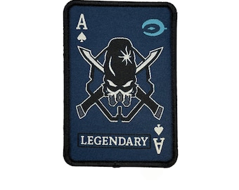 Legendarna czaszka ODST do ukończenia legendarnej naszywki z zapięciem na haczyk 3,5x2,5 HL1