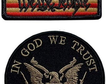 We the people betsy ross 1776 in god we trust patch [2pc bundle - iron on sew on -zl8-wp9]