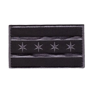 Hook chicago subdued gray flag patch ch02