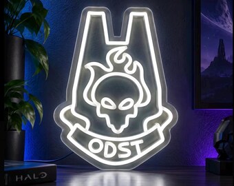 Orbital Dropper ODST 11.81 Inch Neon Sign, USB- Powered Light for Parties and Room Decor, Unique Desktop Decoration Sign, Gifts and More