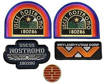 Alien u.s.c.s.s. nostromo weyland yutani patch (bundle 5pc-iron on-sew on)