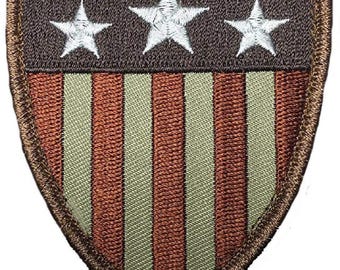 Cap america shield stars stripes usa flag patch [hook - 3.0 x 2.5 inch]