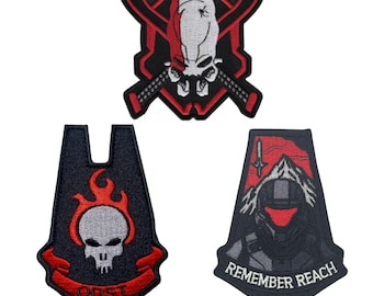 3 PC Red ODST Legendary Tactical Patch 3.50 inch - Hook Fastener Backing