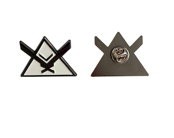 White Halo Noble Team Pin 1.5 Inch 1 PC Metal Finish Shiny Look For Completing Legendary for Clothes or Gear