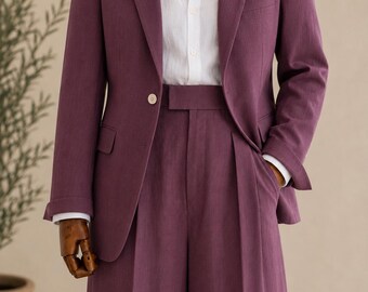 Handcrafted Lightweight Linen Blazer & Trouser Set