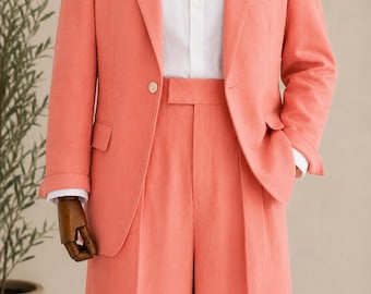 Men’s Ultra Soft Linen Suit for Beach Wedding