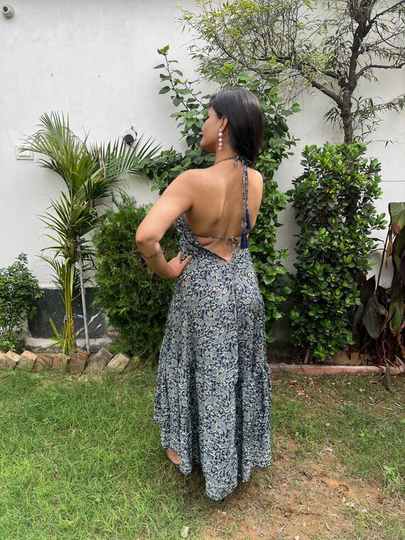 sachin and babi light blue dress Backless Dress main image 1