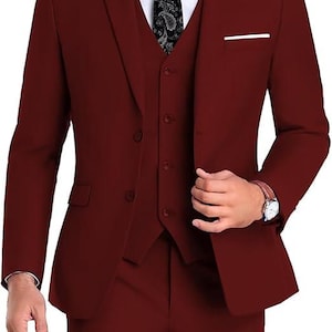 Men&#39;s Slim Fit 3-Piece Suit: Classic Formal Occasion Attire