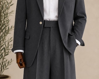 Minimal Summer Linen Suit for Men