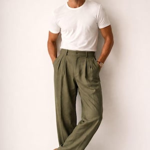 olive green dress pants mens outfit Best Color Combination with Olive Green Pants for Men Check the link in Bio  for outfits details Discover the best outfit combinations for olive green  pants. Clean modern color pairings that upgrade