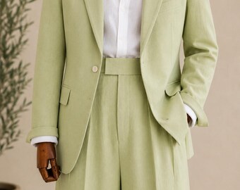 Soft Textured Linen Suit – Lightweight Feel