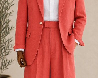 Thin Linen Suit for Hot Weather