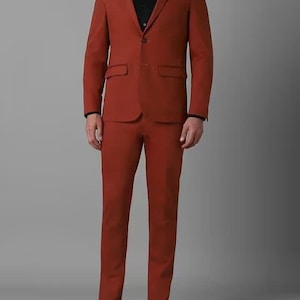 Slim Fit Men&#39;s 2-Piece Suit: Formal Wedding Party Wear
