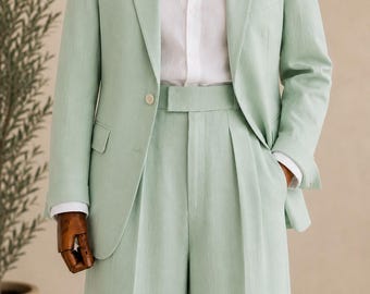 Italian Style Lightweight Linen Suit