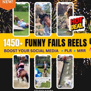 1450+ HD Best Funny fails reels videos,Viral tiktok hooks reels,funny hooks instagram,youtube,digital marketing,mrr-plr-instant download