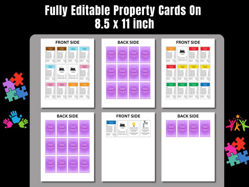 Classroom game setup example with educational property names for teachers.
