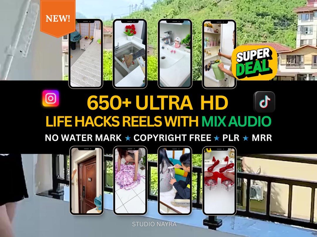 Daily Reels 650+ HD Viral Life Hacks Reel Videos,viral Crafts & Daily Life Reels ...