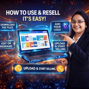 900 PLR courses niches like SEO and social media icons.Icon set showing compatibility with Woocommerce courses and Shopify.