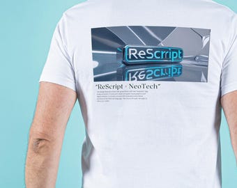 ReScript ロゴ グラフィック Tシャツ：ユニセックス 半袖 コットン Tシャツ